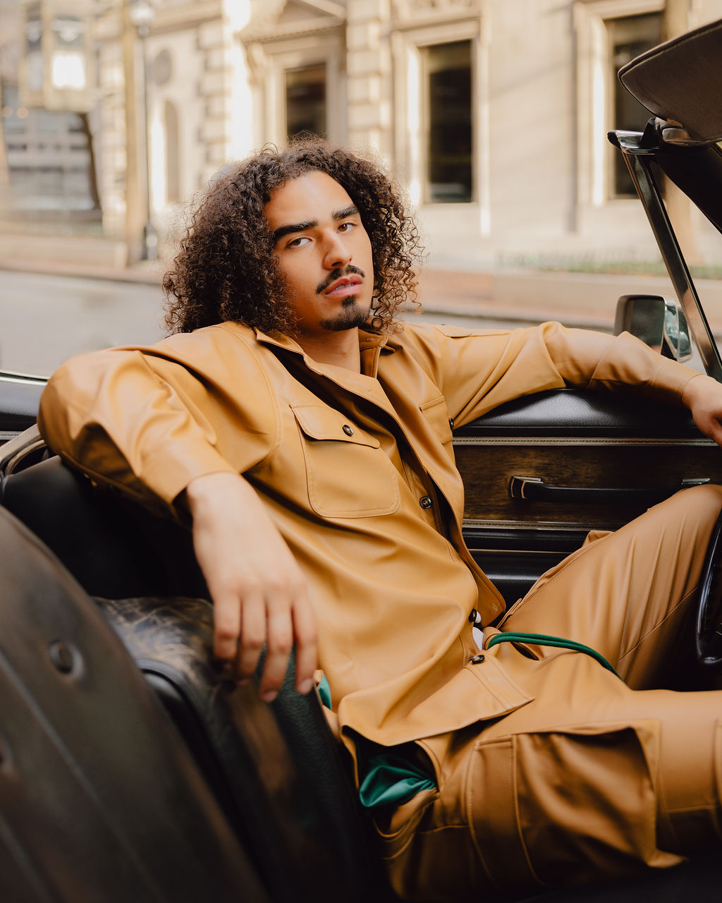 Antar Levar Roosevelt Leather outfit